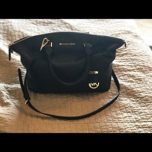 Black soft leather Michael Kors handbag
